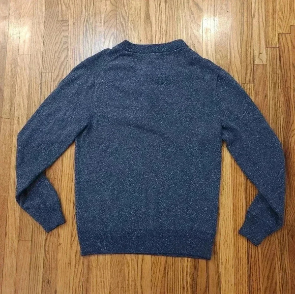 Wallace & Barnes Sweater Mens Small Blue Wool Blend Long Sleeve Pullover - Picture 3 of 5